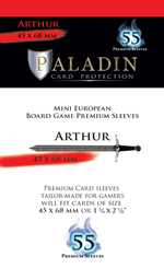 55 x Paladin Card Sleeves: Arthur (45mm x 68mm) (On Order)