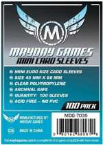 100 x Clear Mini European Card Sleeves 45mm x 68mm (Mayday) (On Order)