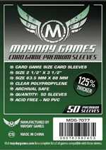50 x Clear Standard Card Sleeves 63.5mm x 88mm (Mayday Premium)