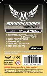 100 x Mayday Clear Card Sleeves 61mm x 103mm