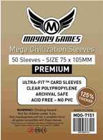 50 x Mega Civilisation Sleeves 75mm x 105mm (Mayday Premium)