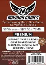 50 x Clear Premium Terraforming Mars: Dice Game Sleeves 55mm x 77 mm (On Order)