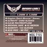 100 x Clear Standard Kingdom Death Monster Card Sleeves 52mm x 52mm (On Order)