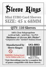 110 x Mini European Card Sleeves (45mm x 68mm) (On Order)