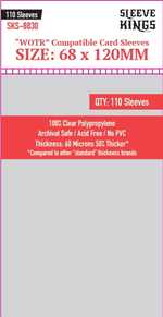 110 x WOTR Perfect Compatible Sleeves (68mm x 120mm) (On Order)