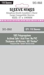 110 x Kingdom Death Gambler's Chest Large Compatible Sleeves (57mm x 100mm) (On Order)